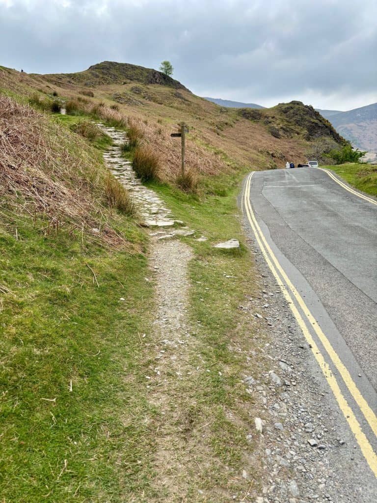 Path by a road